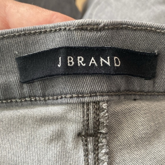 J Brand Alana Provocateur Destruct High Rise Crop Skinny Jeans Gray Size 27 - Picture 12 of 16
